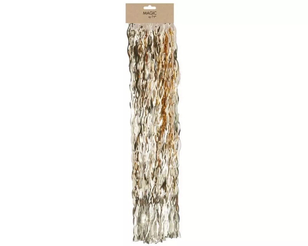 INGES CHRISTMAS DECOR Lametta gewellt 50 cm, Champagner