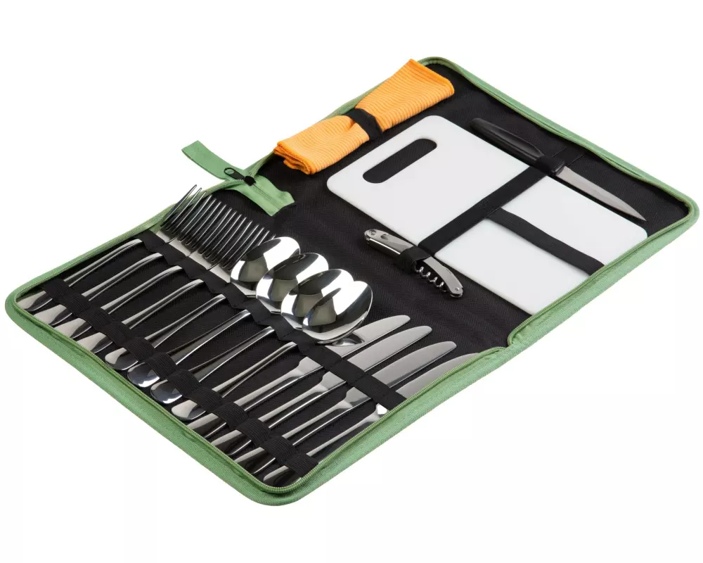 KOOR Outdoor-Besteck-Set 4 Personen, Grün