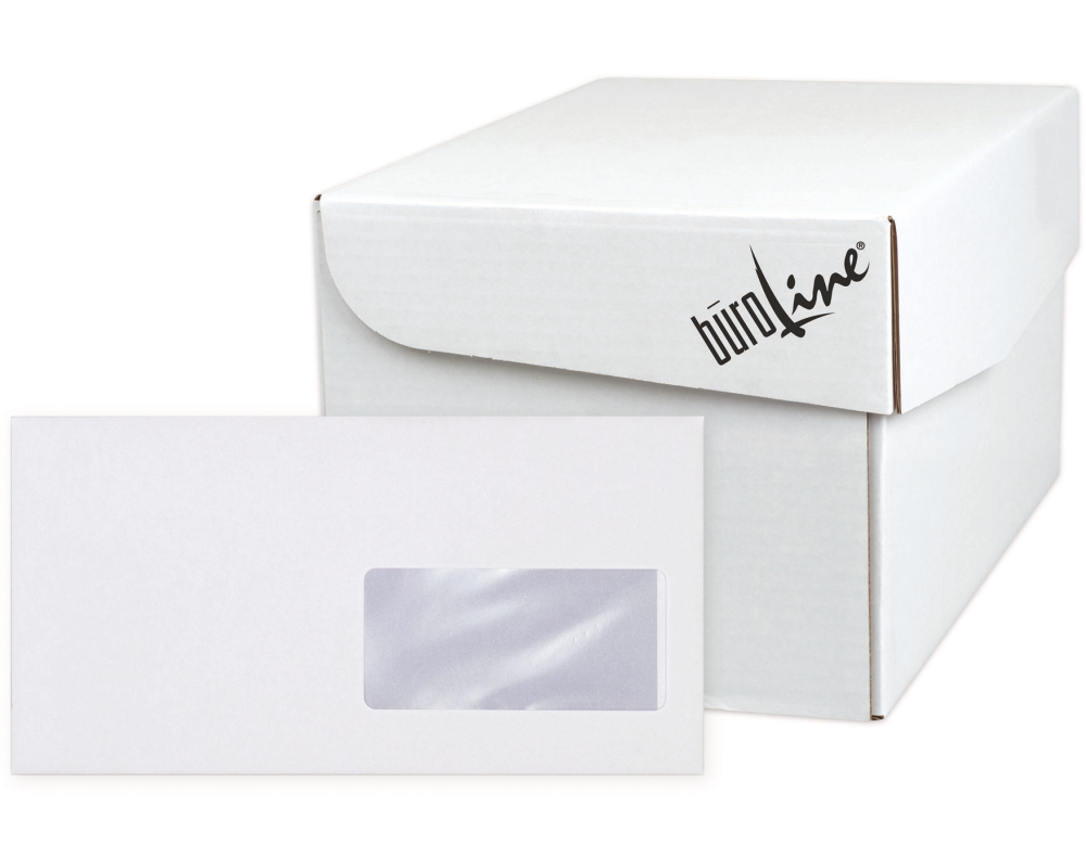 BÜROLINE Couvert m/Fenster rechts C5/6 103463 100g, weiss 500 Stück