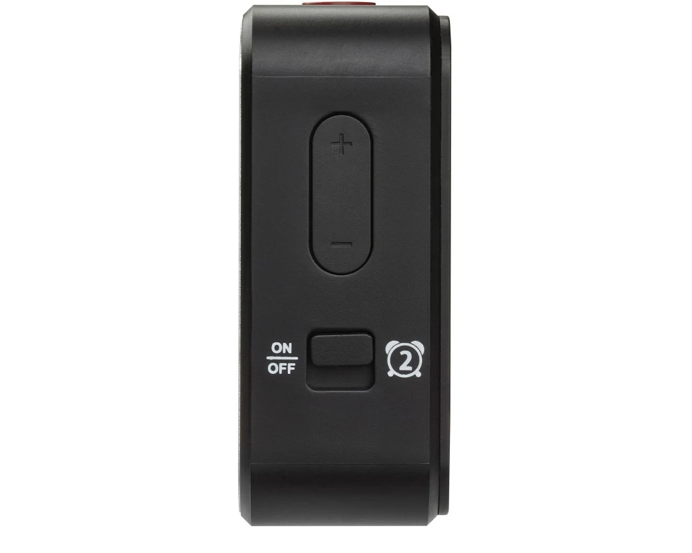 TFA Dostmann Digitalwecker mit Innentemperatur Schwarz/Silber