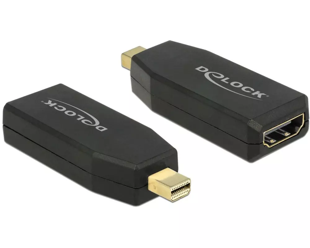 Delock Adapter Mini-Displayport – HDMI 4K, aktiv, schwarz