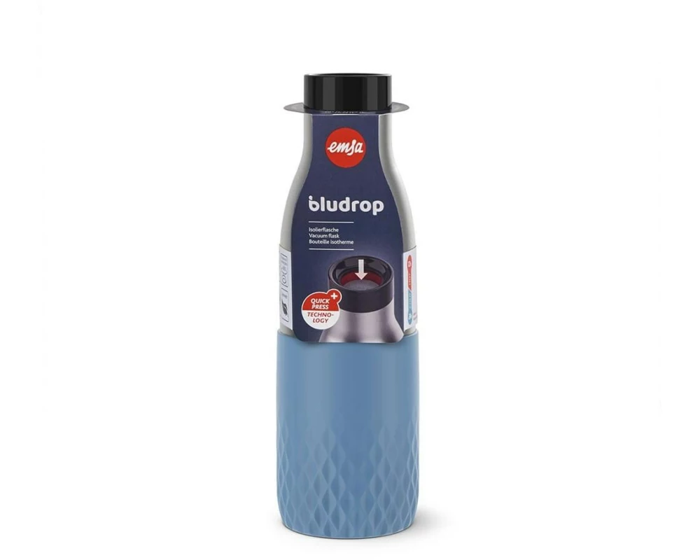 Emsa Trinkflasche Bludrop Sleeve 500 ml, Blau