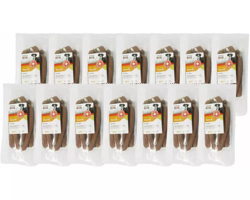naturaDog Chicken Snack Multipack, 14 x 8 x 20 g