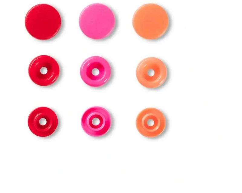 Prym Druckknöpfe Color Snaps Love Rot, Ø 12,4 mm, 30 Stück