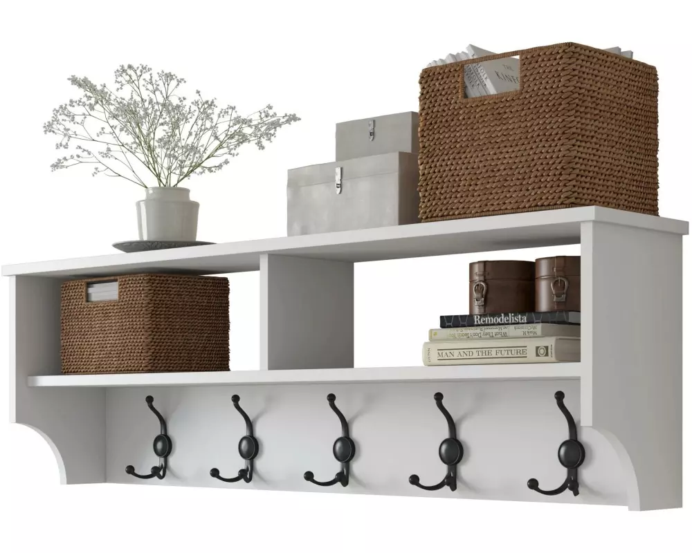 Woody Fashion Wandgarderobe P2 - 439 120 cm x 37.2 cm, Weiss