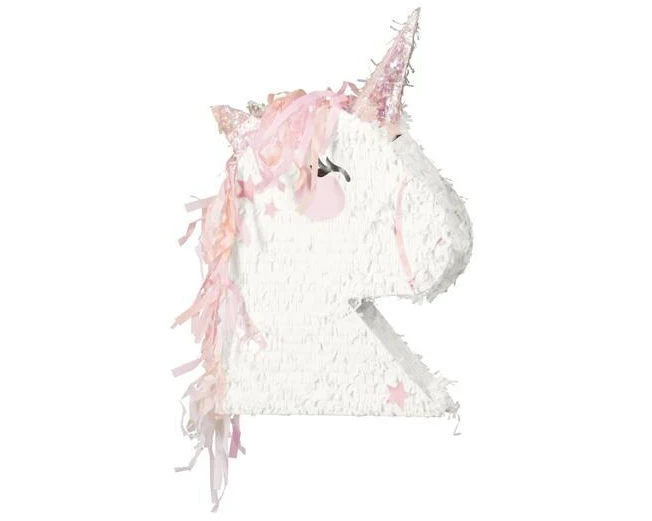 Partydeco Faltbare Pinata Einhornkopf, 41 x 48 x 10 cm