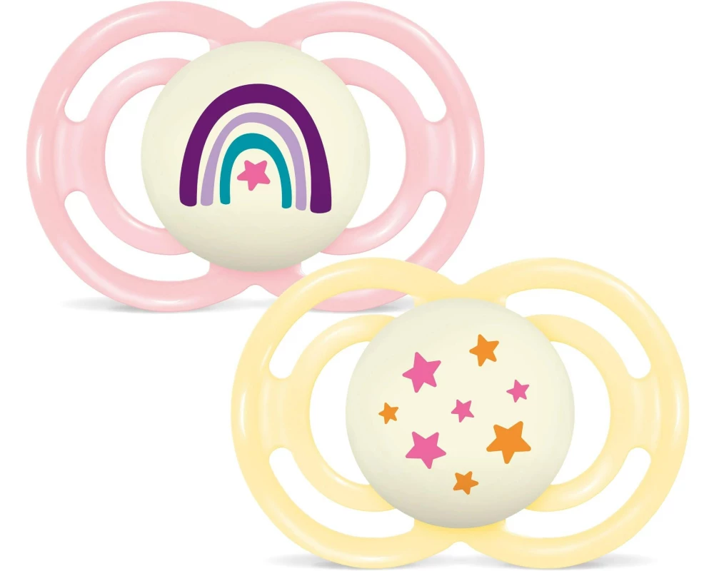 MAM Nuggi Perfect Night 16-36m, Girl, 2 Stück