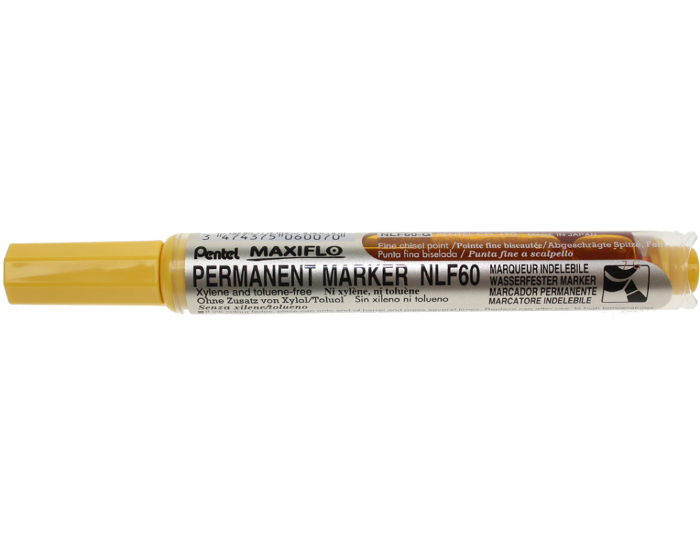PENTEL Marker 2-4,5mm NLF60-G gelb perm.