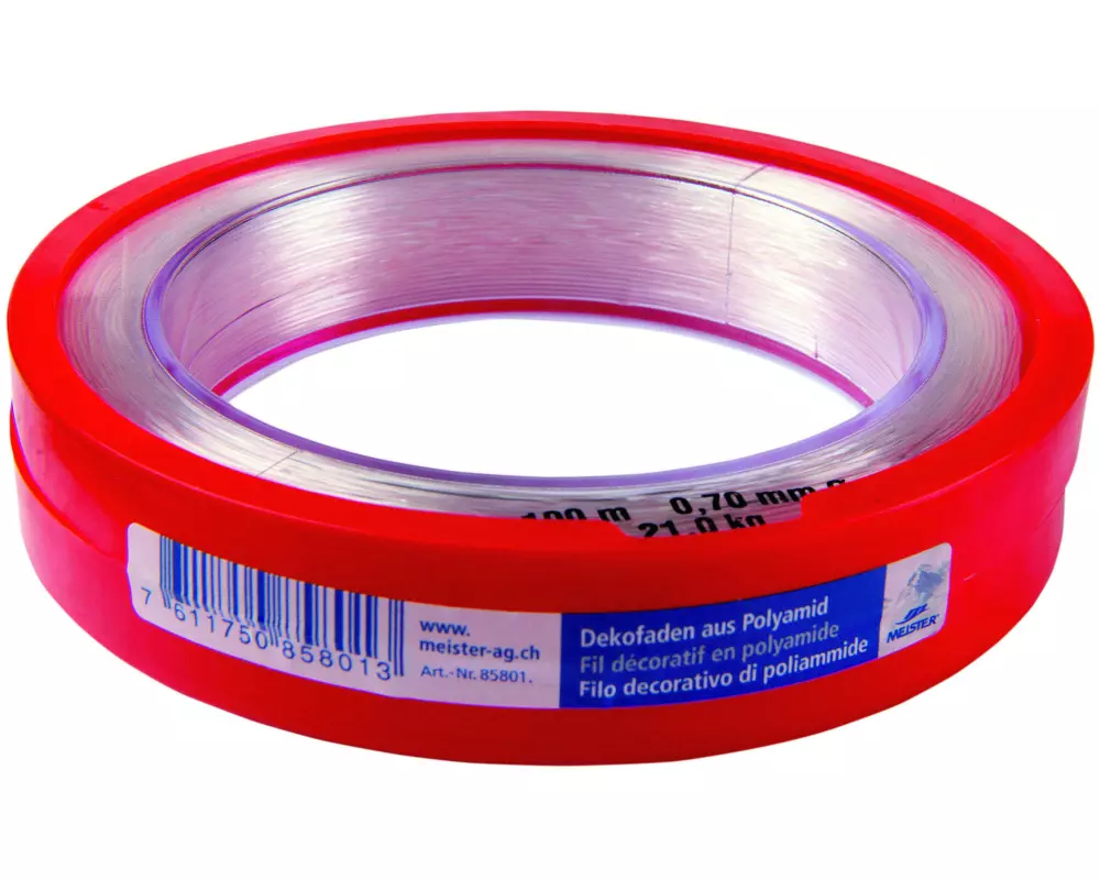 Meister Dekorationsfaden Ø 0.7 mm, 100 m, 21 kg, Transparent