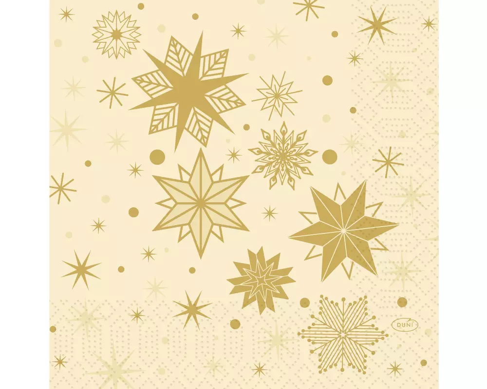 Duni Weihnachtsservietten Stargazing Cream, 33 x 33 cm, 50 Stück
