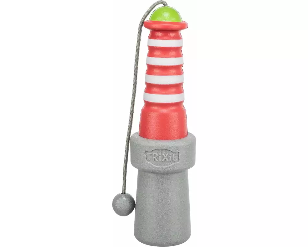 Trixie Schwimmspielzeug Aqua Toy Leuchtturm 20 cm, Orange, Grau