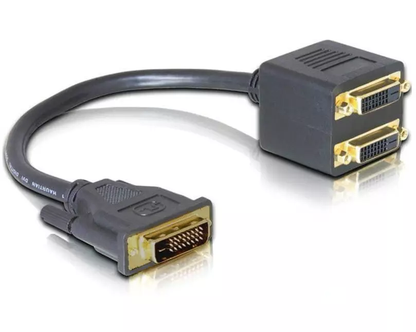 Delock 2-Port Signalsplitter DVI-D - DVI-D