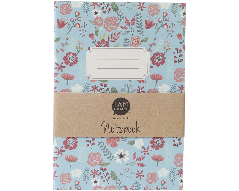 I AM CREATIVE Notizbuch A5 MAA4005.07 Blumen 60 Seiten