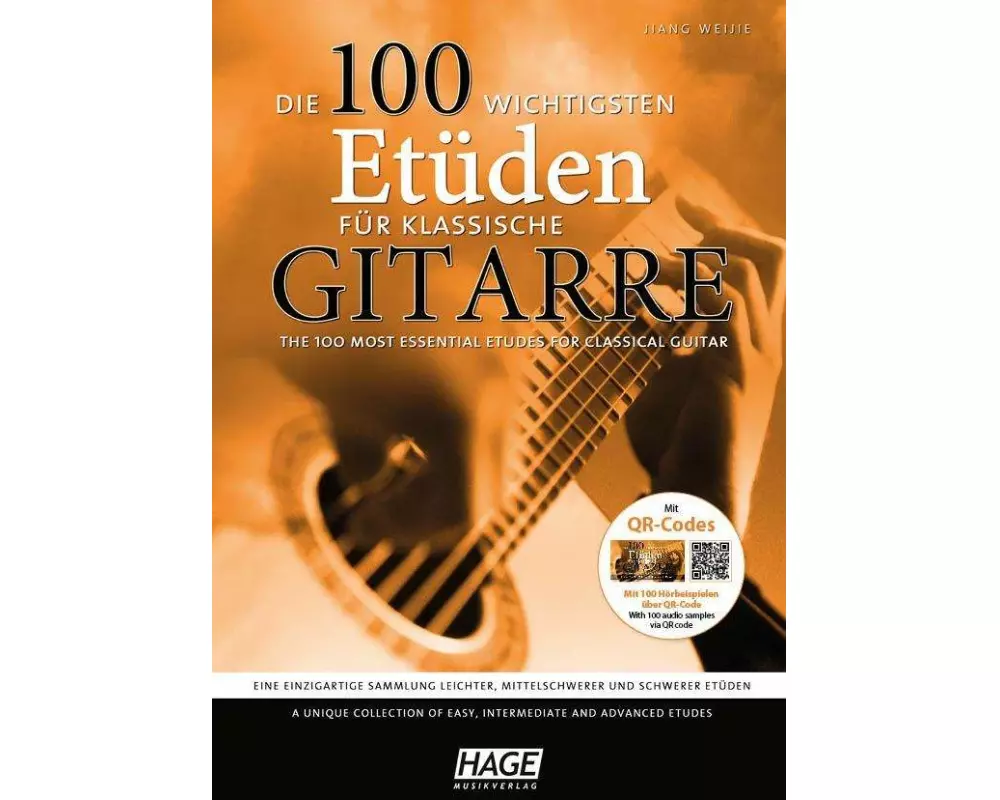 Die 100 wichtigsten Etüden für klassische Gitarre mit 2 CDs