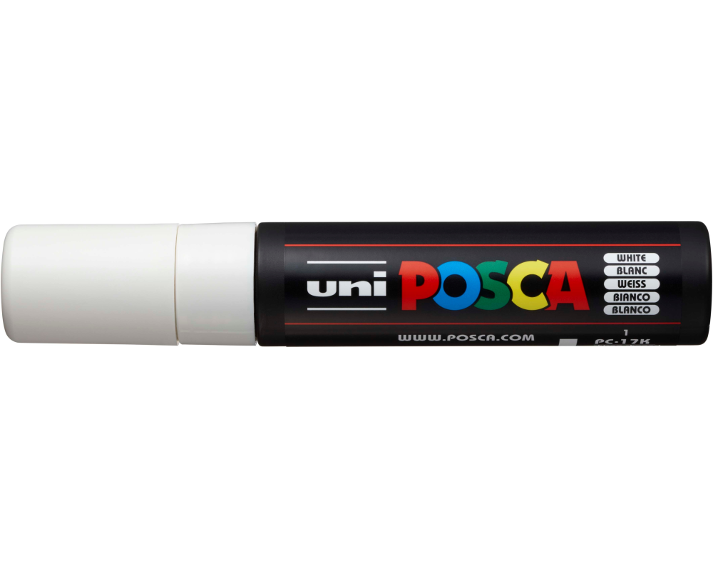 UNI-BALL Posca Marker 15mm PC-17K WHITE weiss, auf Wasserbasis
