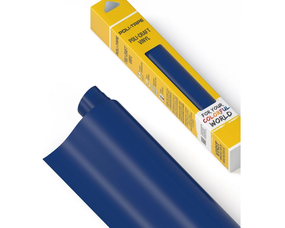 Poli-Tape Vinylfolie Permanent 30.5 x 183 cm, Dunkelblau matt