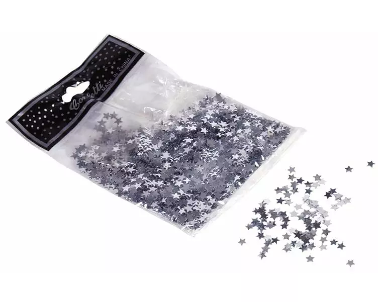 Dekomat AG Streudeko Sterne 30 g, 0.5 cm, Silber