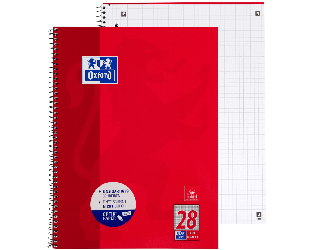OXFORD School Collegeblock A4+ 400061038 kariert 5mm, 80 Blatt 3 Stk