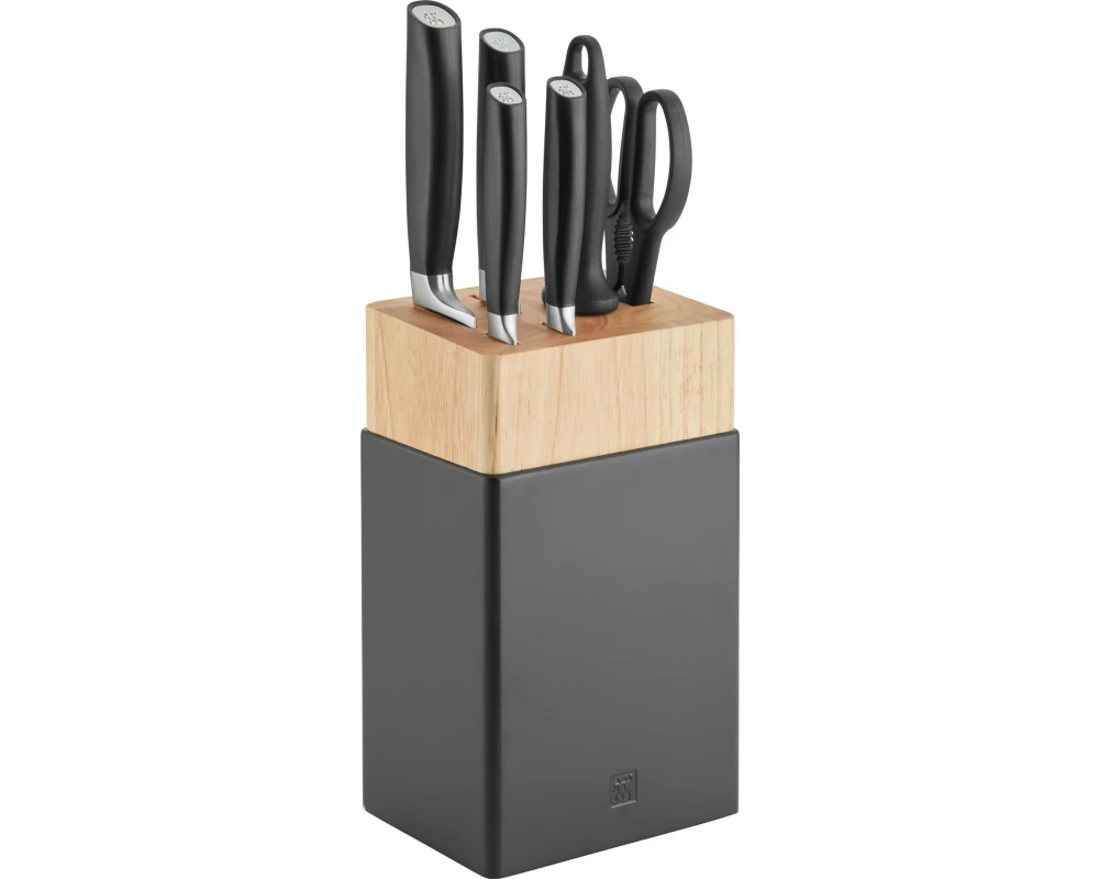 Zwilling Messerblock-Set mit Messer All Star Chromsilber, 7-teilig