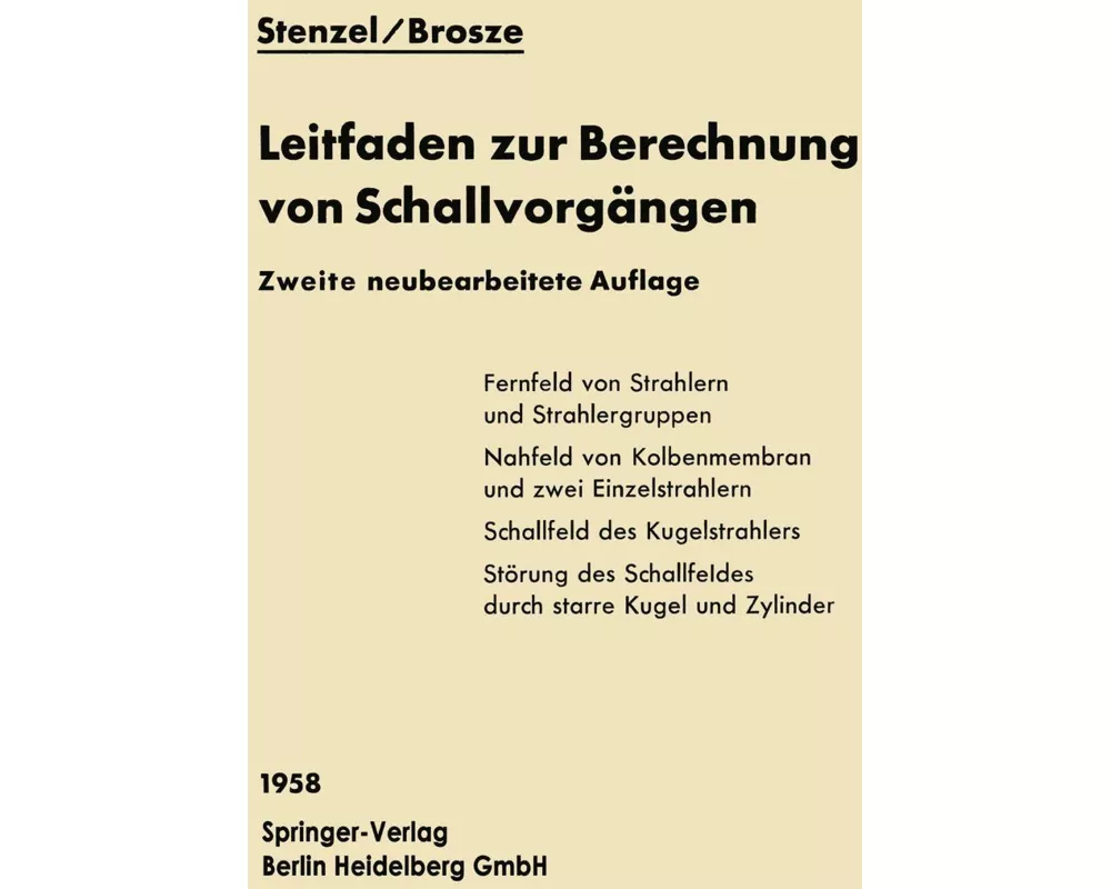 Leitfaden zur Berechnung von Schallvorgängen