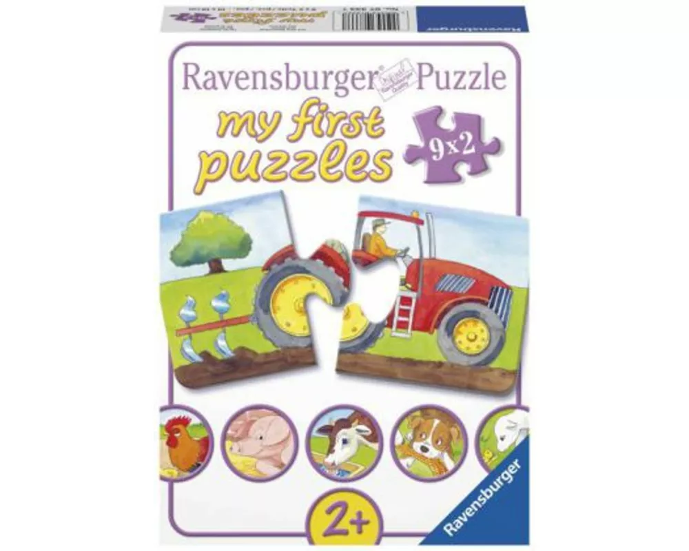 Kinderpuzzle 9x2 Teile - Auf dem Bauernhof