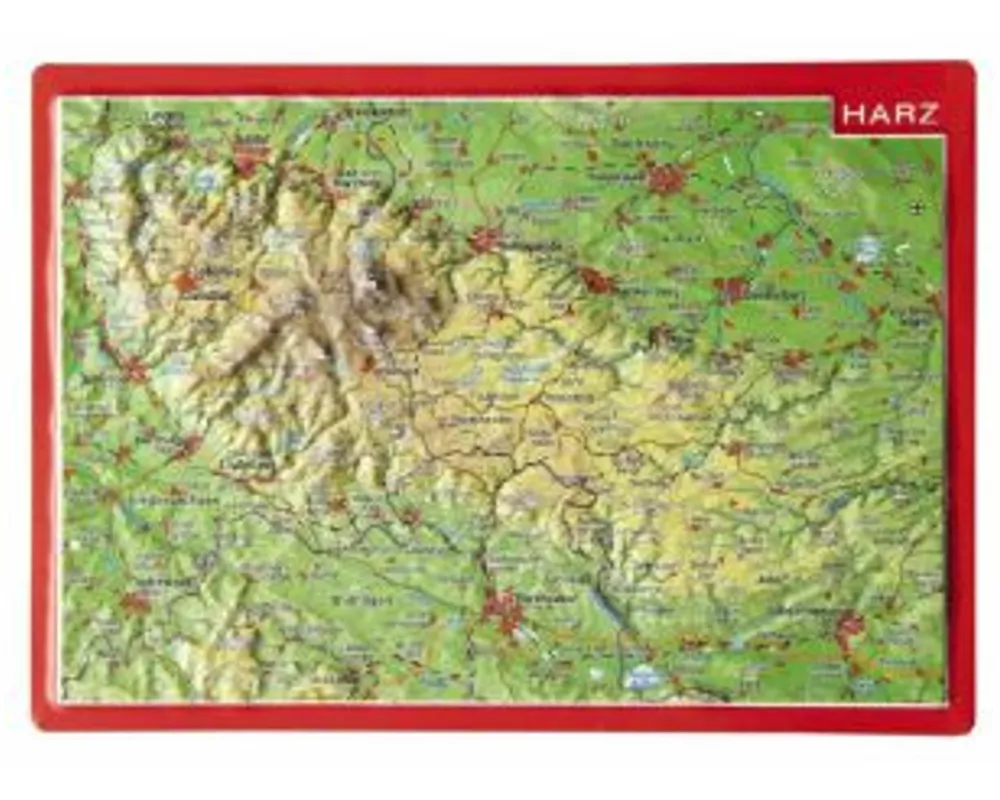 Reliefpostkarte Harz