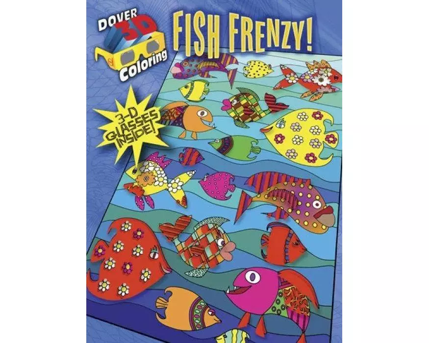 3-D Coloring Book - Fish Frenzy!