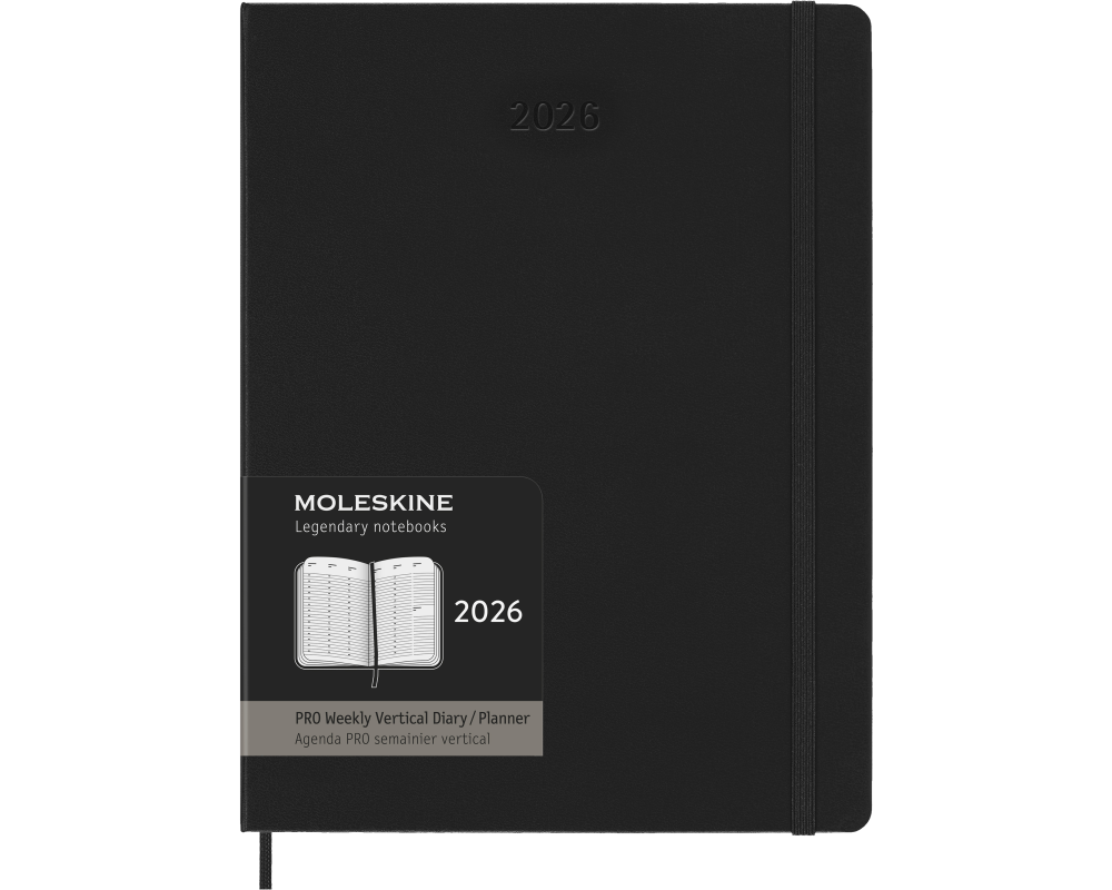 MOLESKINE Agenda Pro X-Large 2026 DHB12PRO4Y26 1W/2S schwarz HC 19x25cm