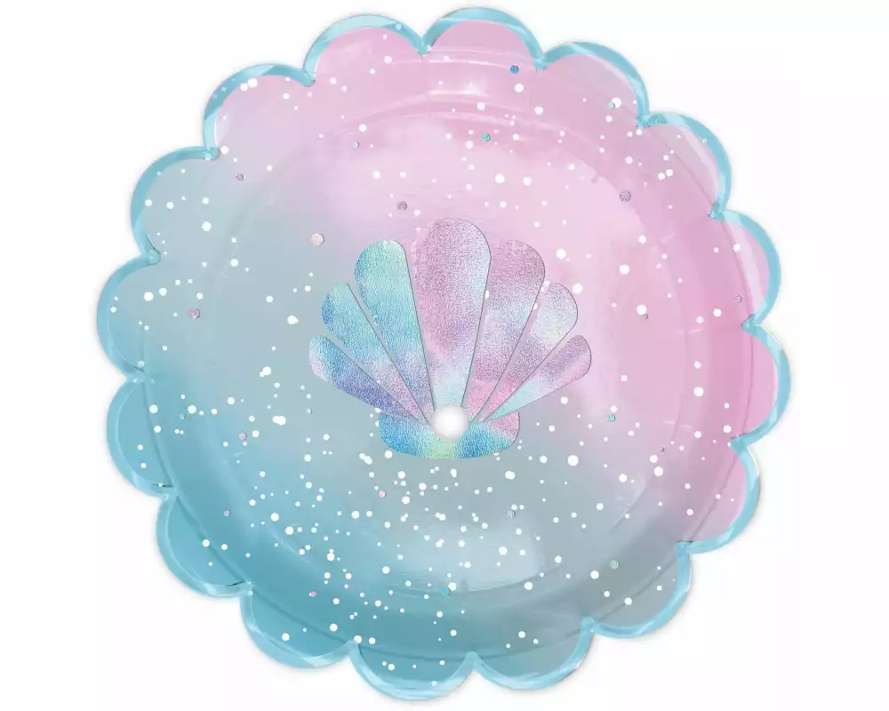 ScrapCooking Einwegteller Meerjungfrau 22.5 cm/ 23 cm, 8 Stück, Blau