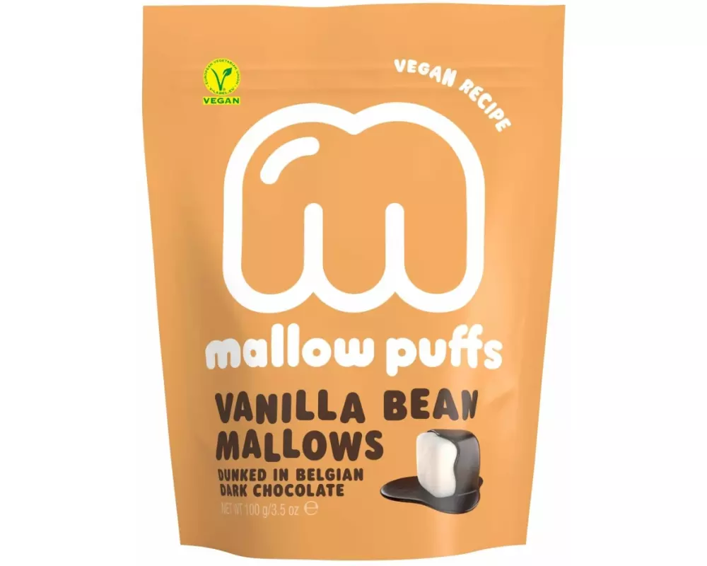 Mallow Puffs Vanilla Bean Dark Chocolate 100 g