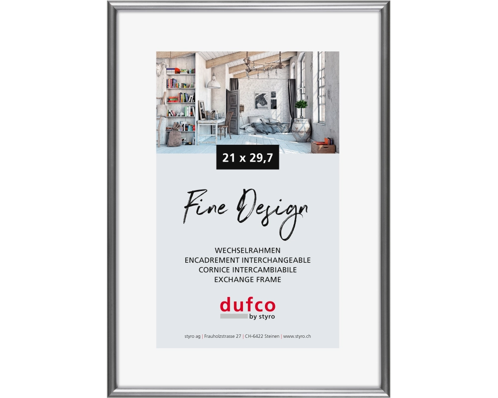 DUFCO Bilderrahmen 21x29.7cm 1400.40027 Fine Design silber