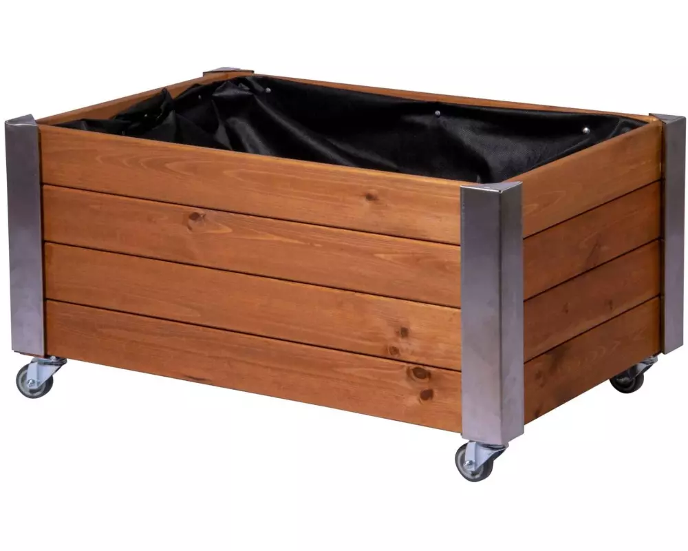 dobar Hochbeet «Rollfi» aus Holz mit Rollen