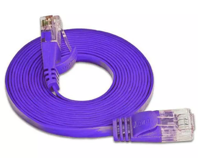 SLIM Slimpatchkabel RJ-45 - RJ-45, Cat 6, UTP, 20 m, Violett