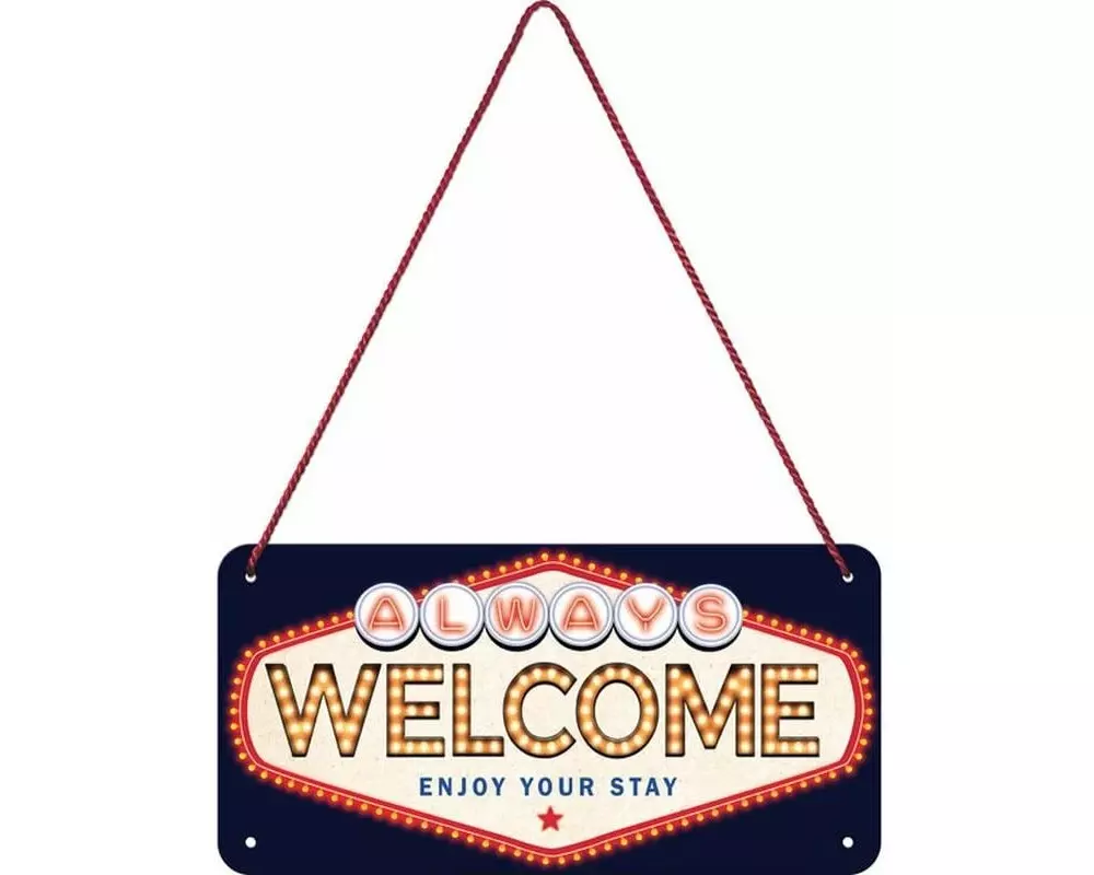 Nostalgic Art Schild Welcome 20 x 10 cm, Metall