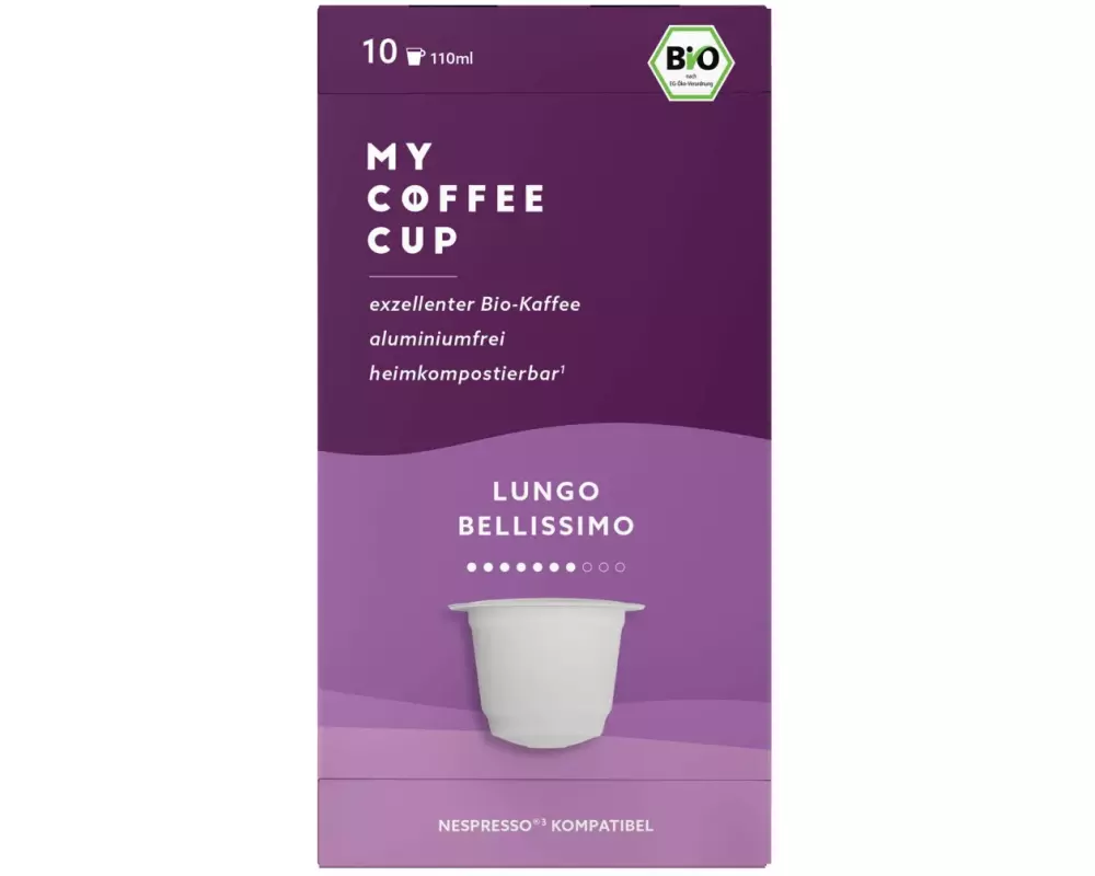 My-CoffeeCup Kaffeekapseln Bio Lungo Bellissimo 10 Stück