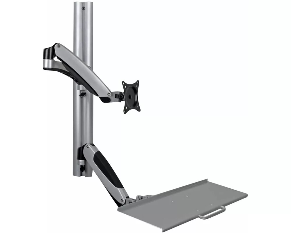 EATON TRIPPLITE Adjustable-Height, Wall-Mount, Sit-Stand, Workstation, Single-Display