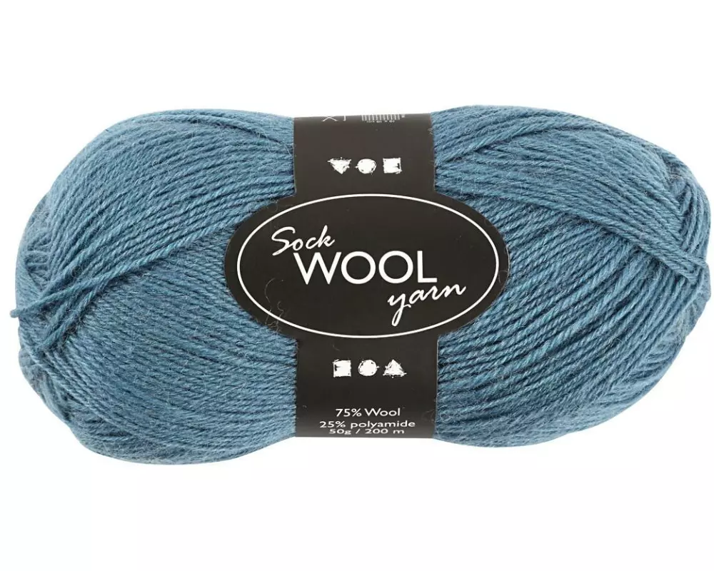 Creativ Company Wolle 50 g für Socken, Petrol