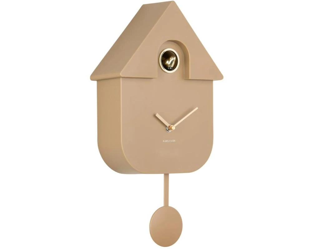 KARLSSON Wanduhr Modern Cuckoo Oro Mocha Brown