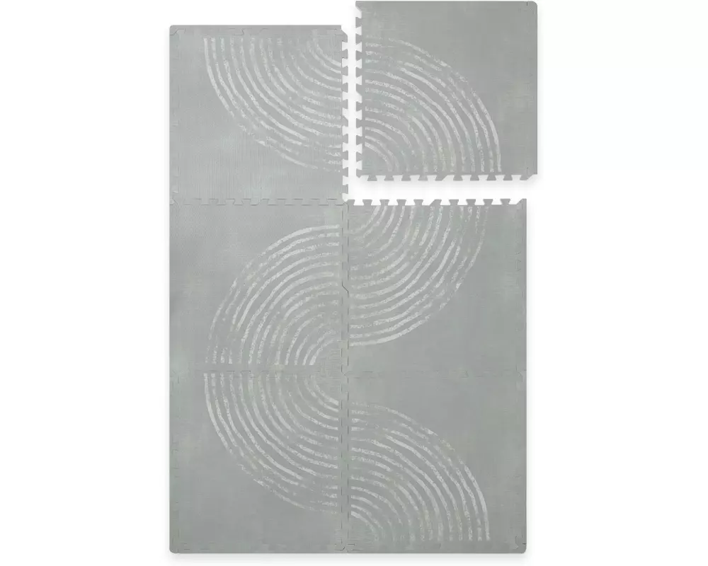 emma & noah Puzzlematte Wavy Grau