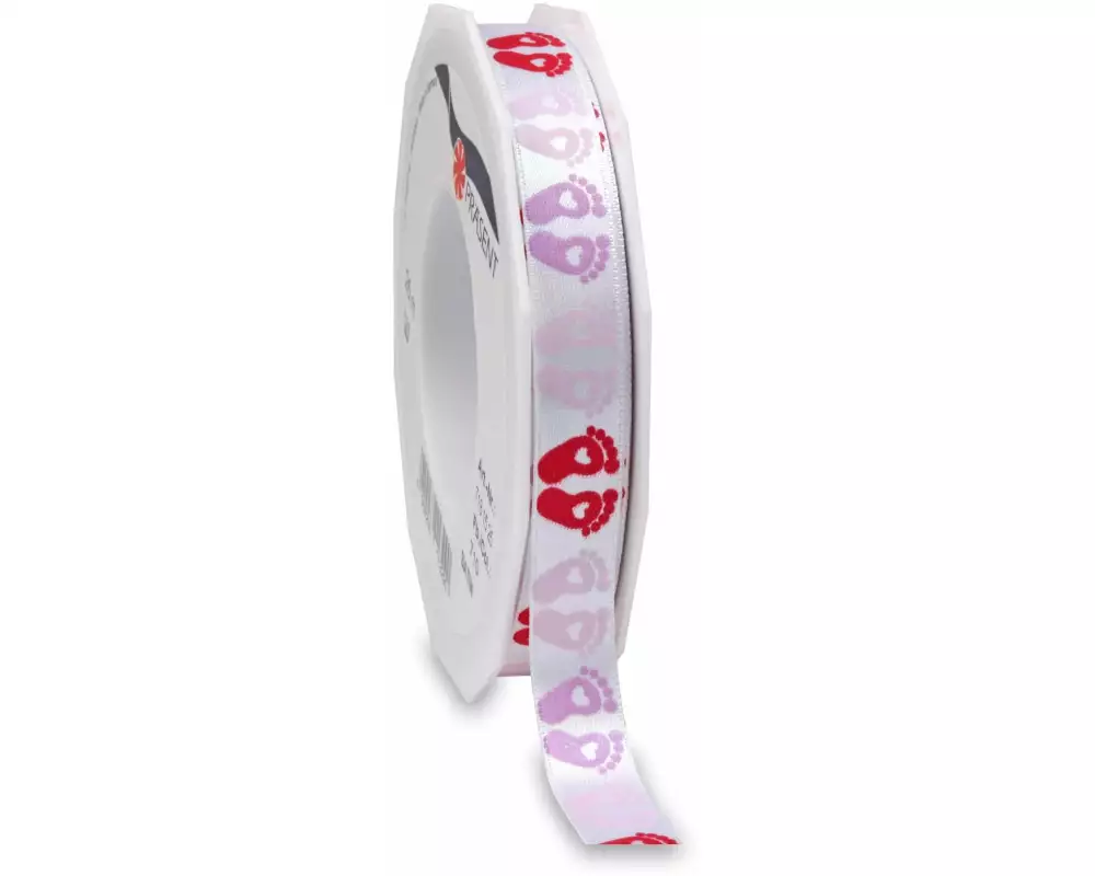 Pattberg Textilband Sweet Baby 1.5 cm x 20 m, Rosa/Rot