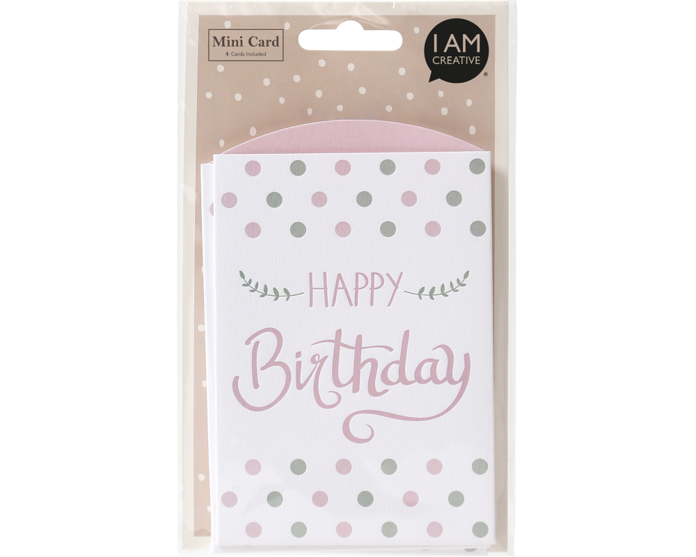 I AM CREATIVE Karten-Set 4088.85 Happy Birthday, 8 tlg.