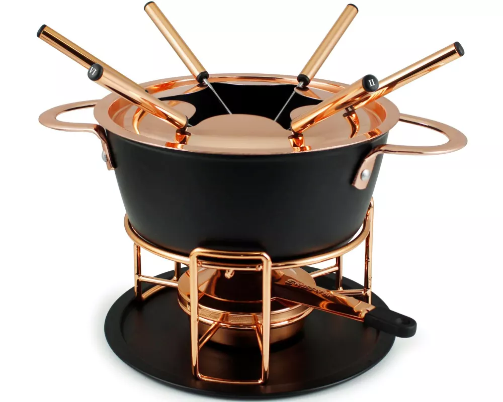 Swissmar Fleischfondue-Set Realp 11 Teile, Kupfer/Schwarz