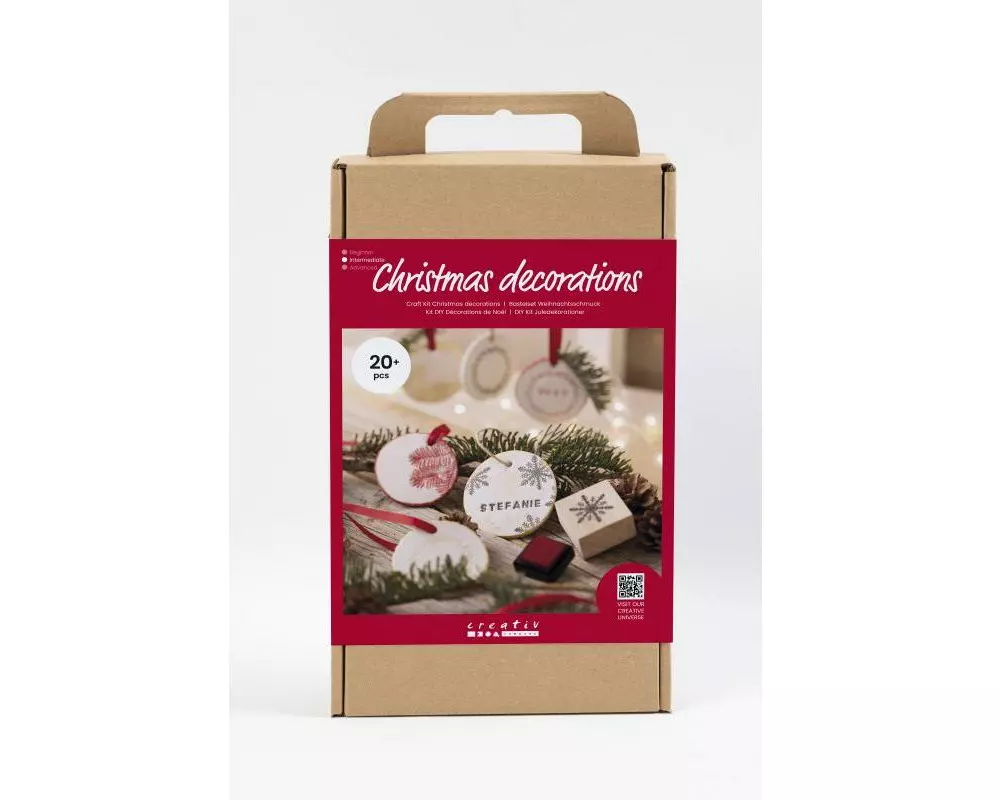 Creativ Company Bastelset Weihnachtskugeln Ton