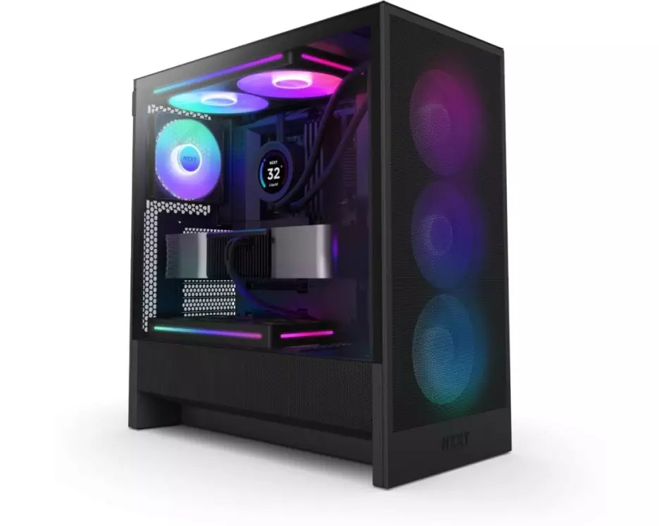 NZXT PC-Gehäuse H5 Flow RGB Schwarz