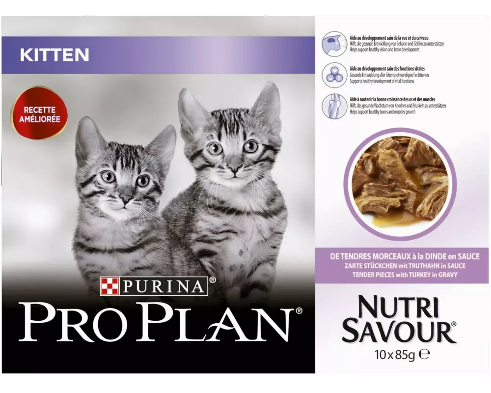 Purina Pro Plan Nassfutter Junior Truthahn, 10 x 85 g