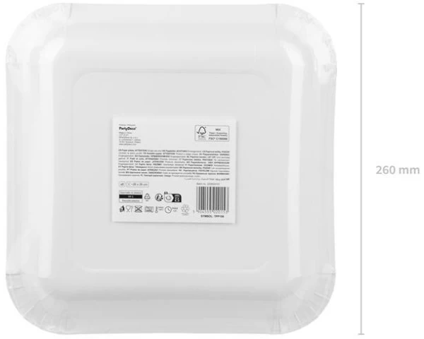 Partydeco Einwegteller Grill BBQ kariert 6 Stück