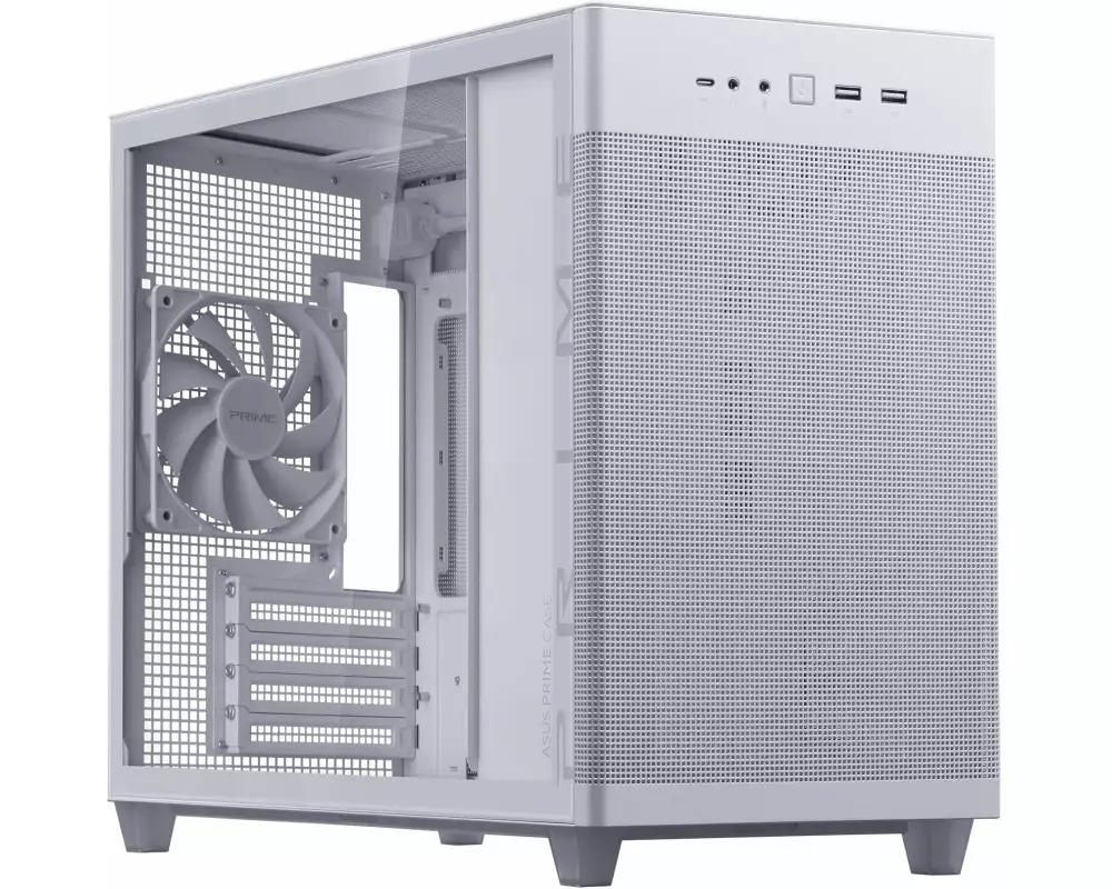 ASUS PC-Gehäuse AP201 MicroATX TG Weiss