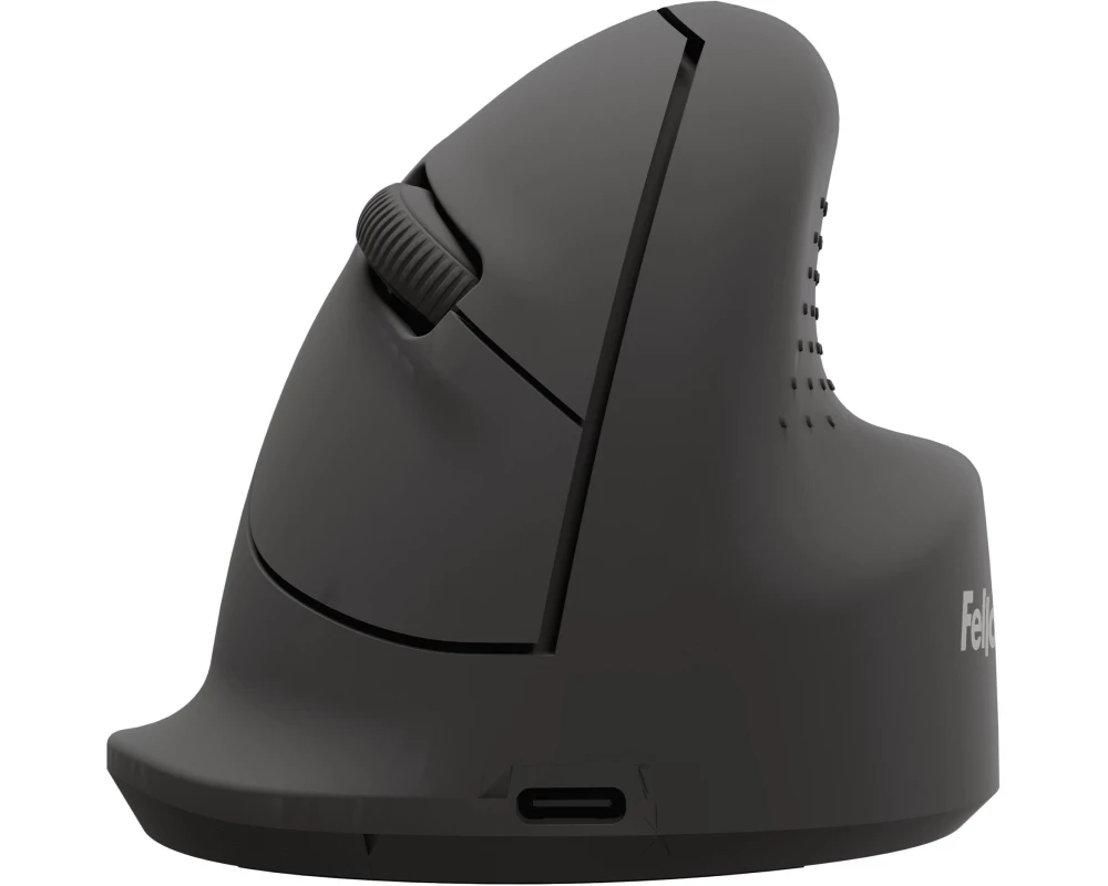 Fellowes Workplace Vertikalmaus Breyta Plus Rechtshänder, Medium, Schwarz