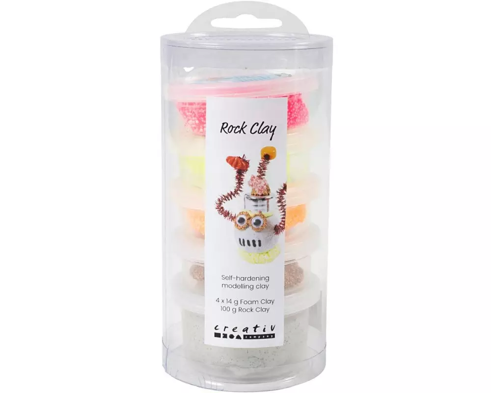 Creativ Company Modellier-Set Stoneclay 4 x 14 g, Rot-Orange
