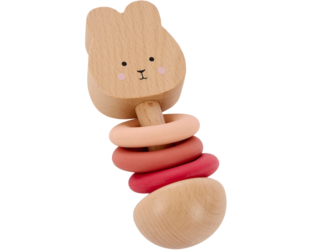 JABADABADO Rassel Hase 12.5cm W7318 mit Silikonringen